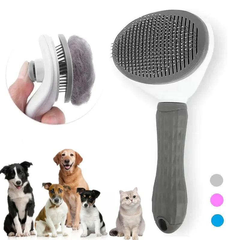 Self-cleaning Pet Hair Remove Comb Cat Slicker Brush Pet Hair