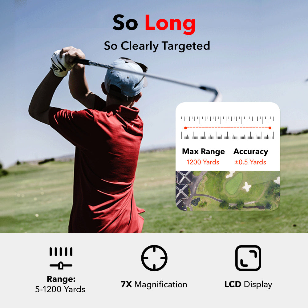 REVASRI 600M/Yard Golf Laser Rangefinder with Slope Compensation Flagpole Lock Vibration USB-C Rechargeable for Golfing