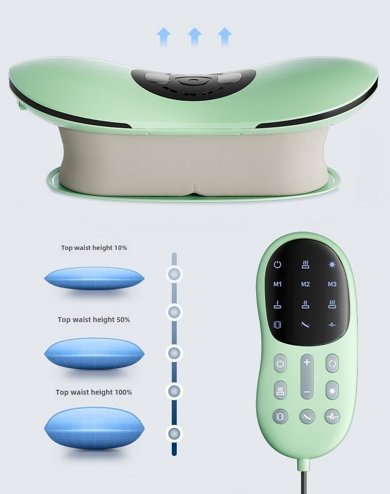 AIYORL Electric Lumbar Traction Massager Adjustable Vibration Waist Spine Support Back Massage Machine Waist Masajeador