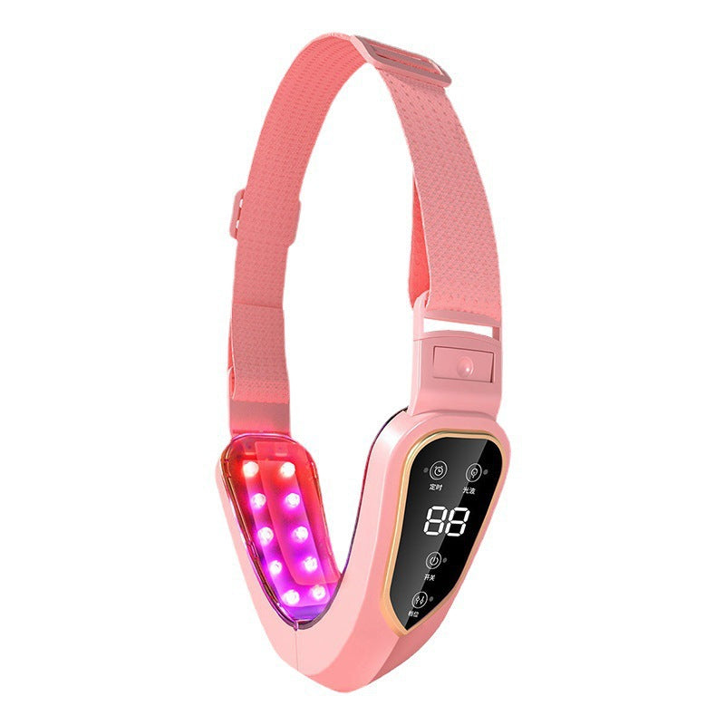 Facial Lifting Device LED Photon Facial Slimming Vibration Massager Heated Double Chin V Face Shaped Cheek Lift Belt Machine