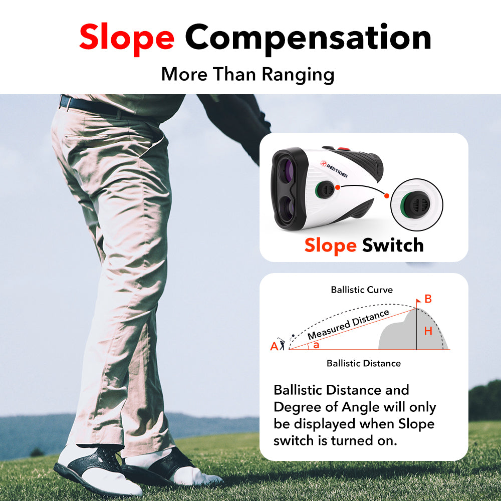 REVASRI 600M/Yard Golf Laser Rangefinder with Slope Compensation Flagpole Lock Vibration USB-C Rechargeable for Golfing