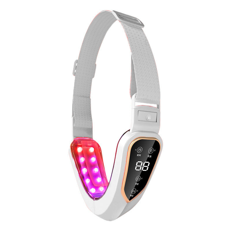 Facial Lifting Device LED Photon Facial Slimming Vibration Massager Heated Double Chin V Face Shaped Cheek Lift Belt Machine